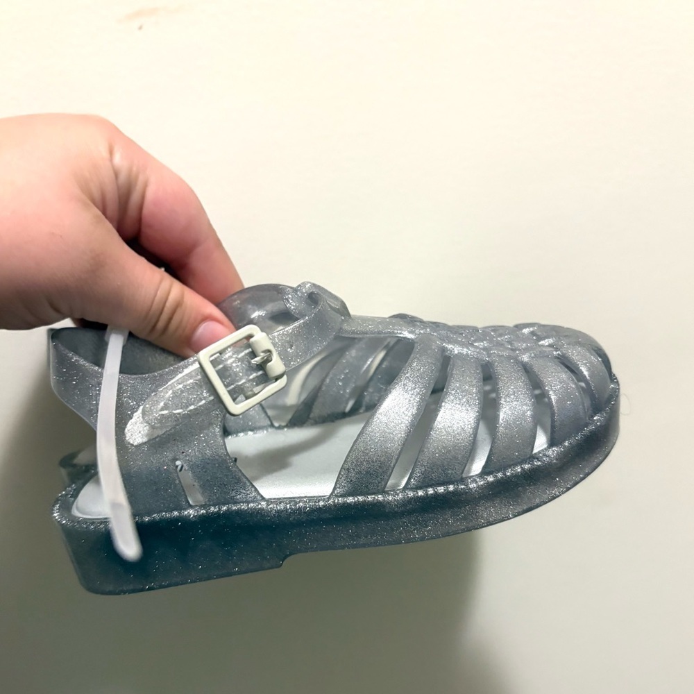 Mini Melissa Possession Glitter Clear Jelly Sandals 9 NEW - Picture 3 of 5